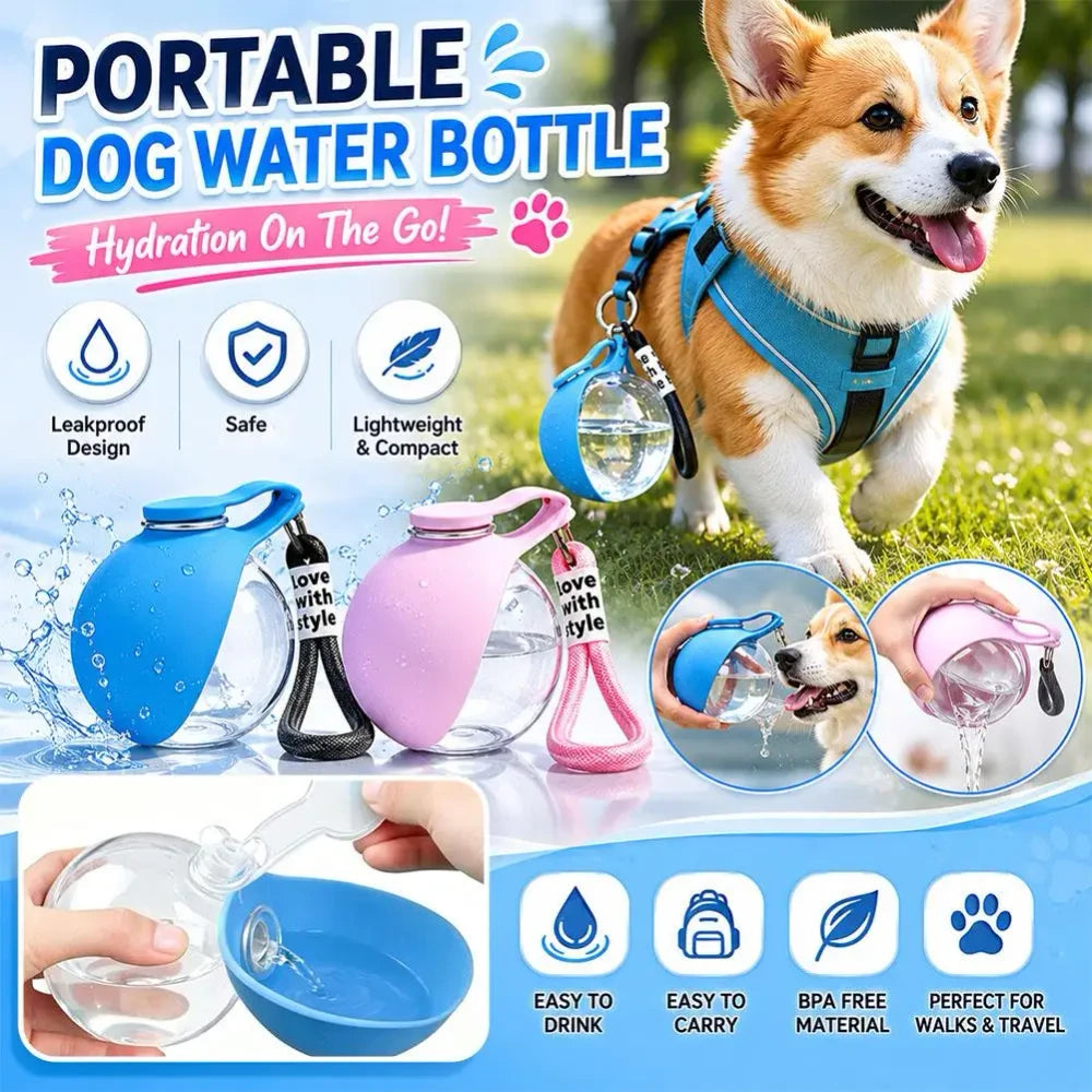 Borraccia Per Cani Con Ciotola In Silicone